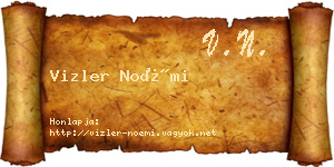 Vizler Noémi névjegykártya